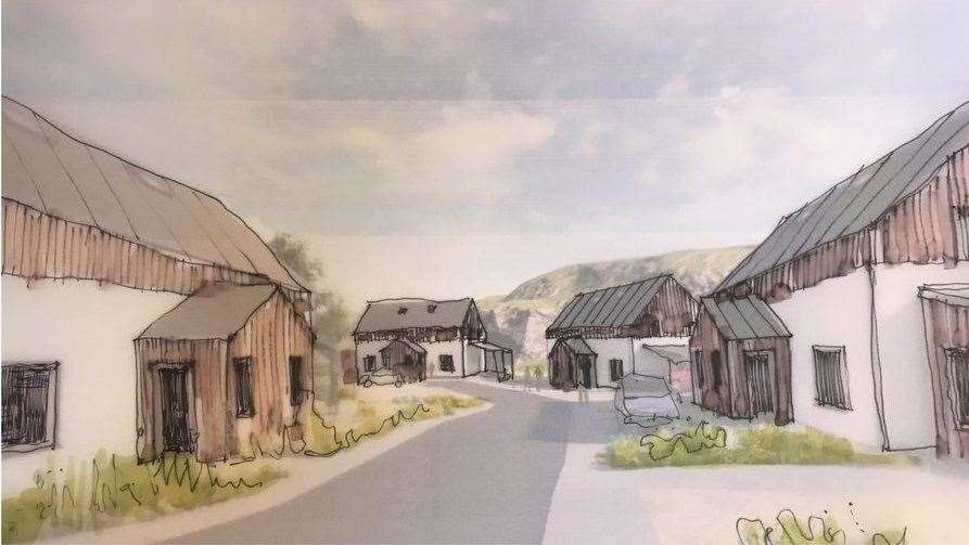 An artist's impression of the new development at the Glebe in Lochinver.