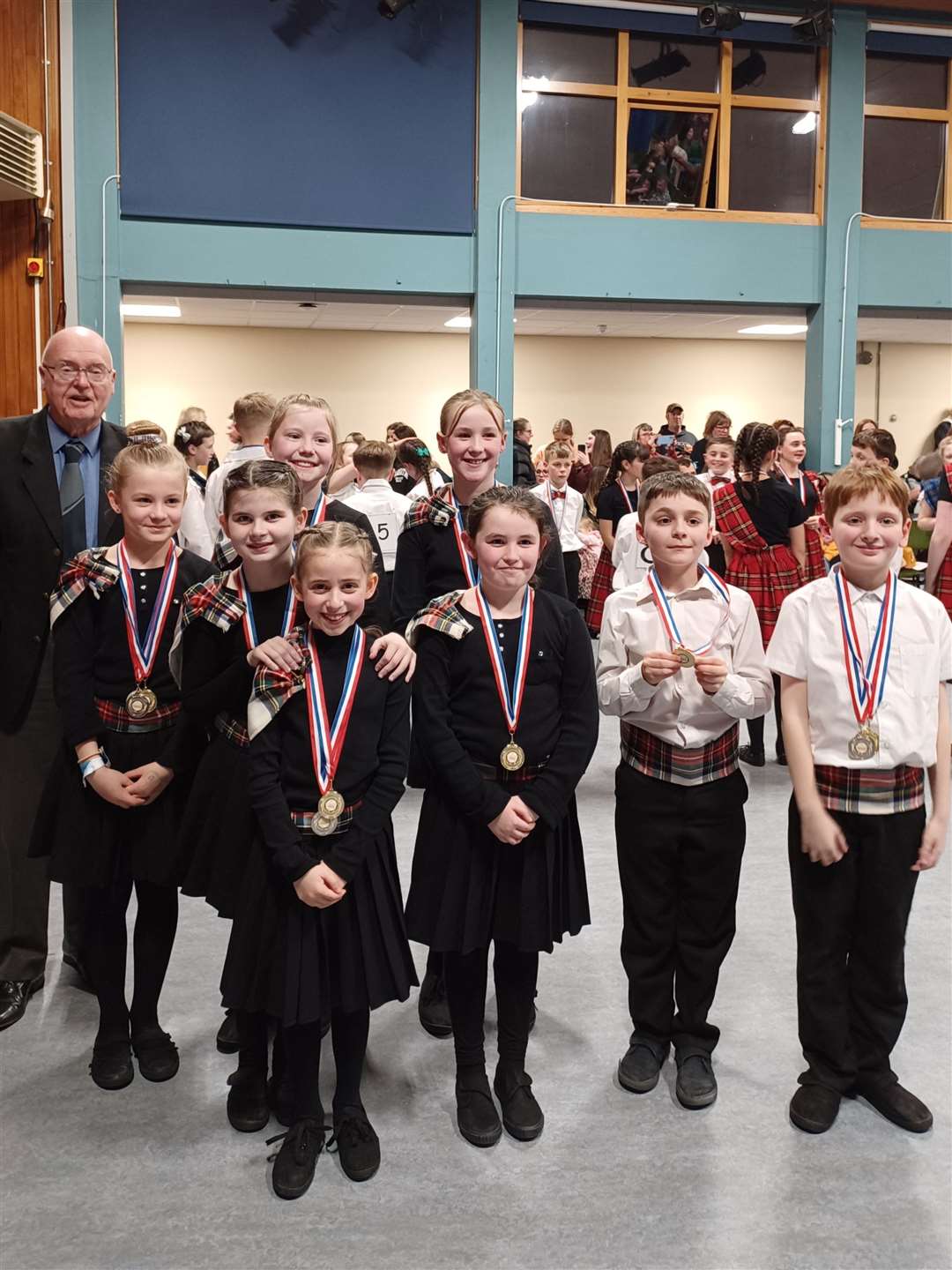 Brora Primary School came first equal in Strip the Willow with Rosehall.