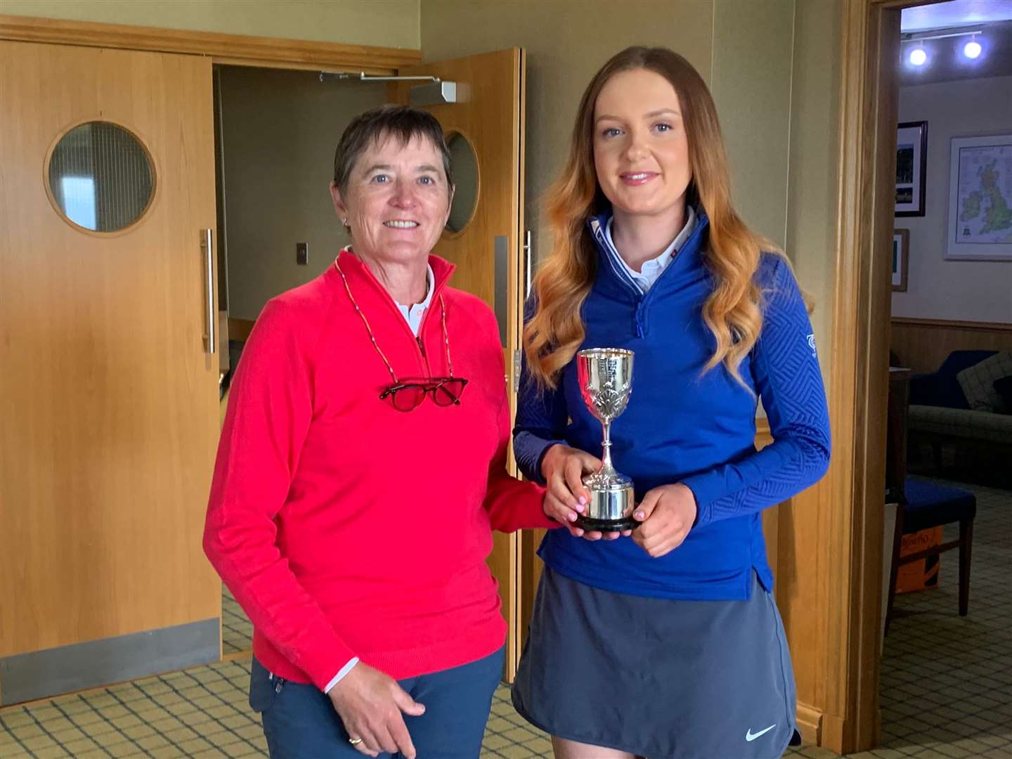 Caitlin Boa celebrated a hat-trick of championships at Royal Dornoch and was presented with the 2022 silverware by ladies captain Alison Bartlett.