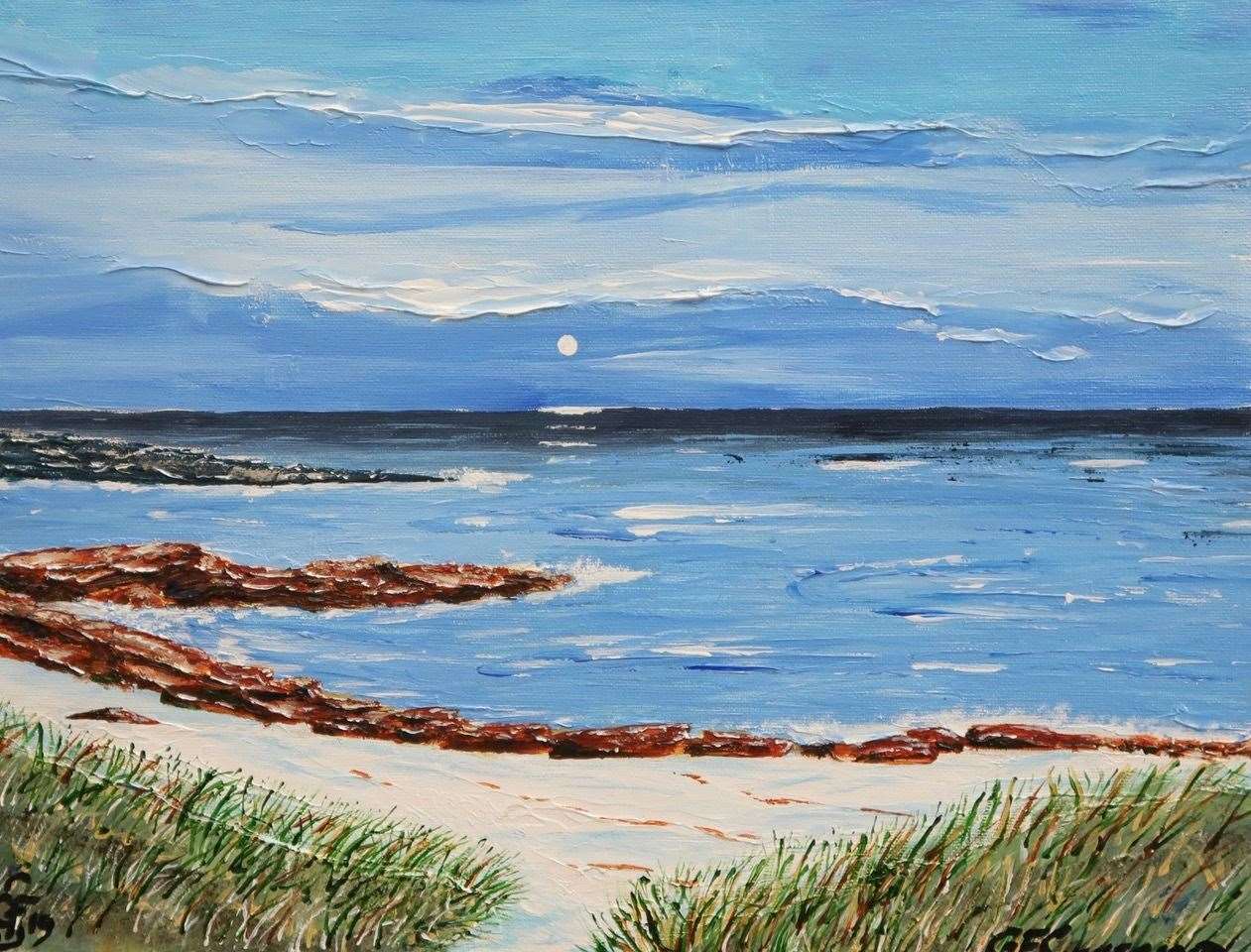 Artwork from George Sutherland who is a member of the East Sutherland Art Society