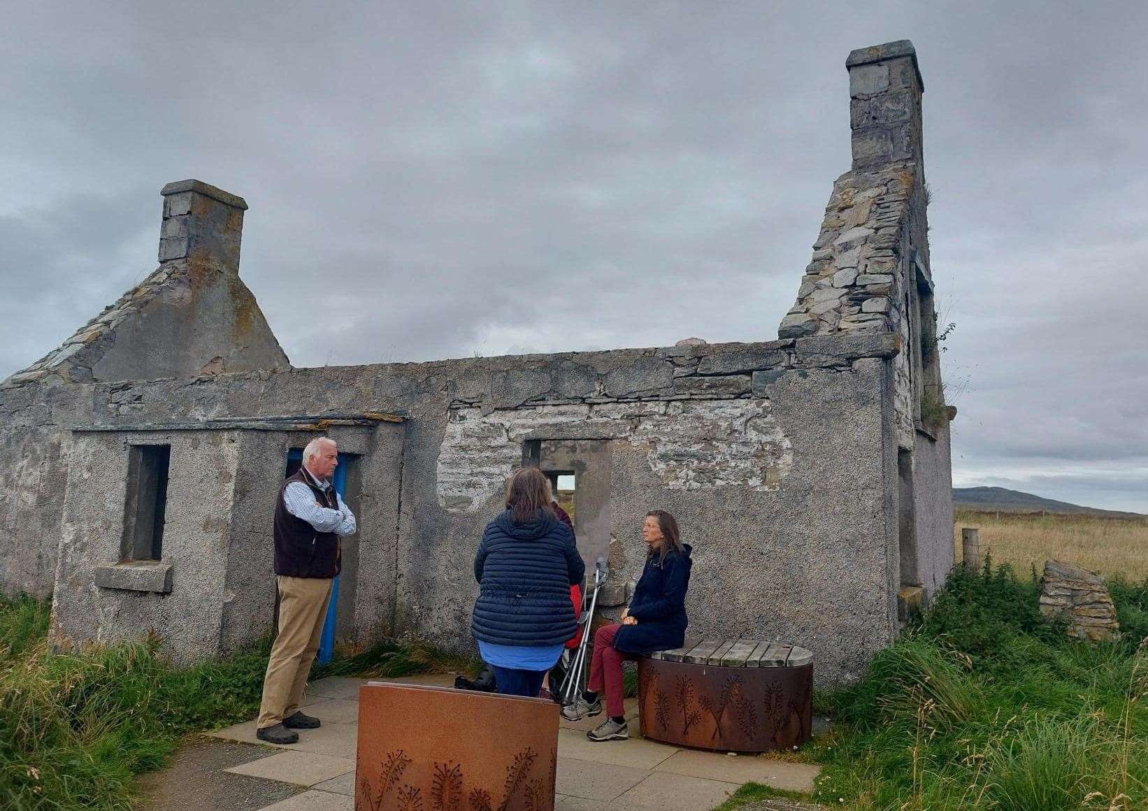 Ariane Burgess joined the representatives on a visit to the abandoned traveler's house on the Moine.
