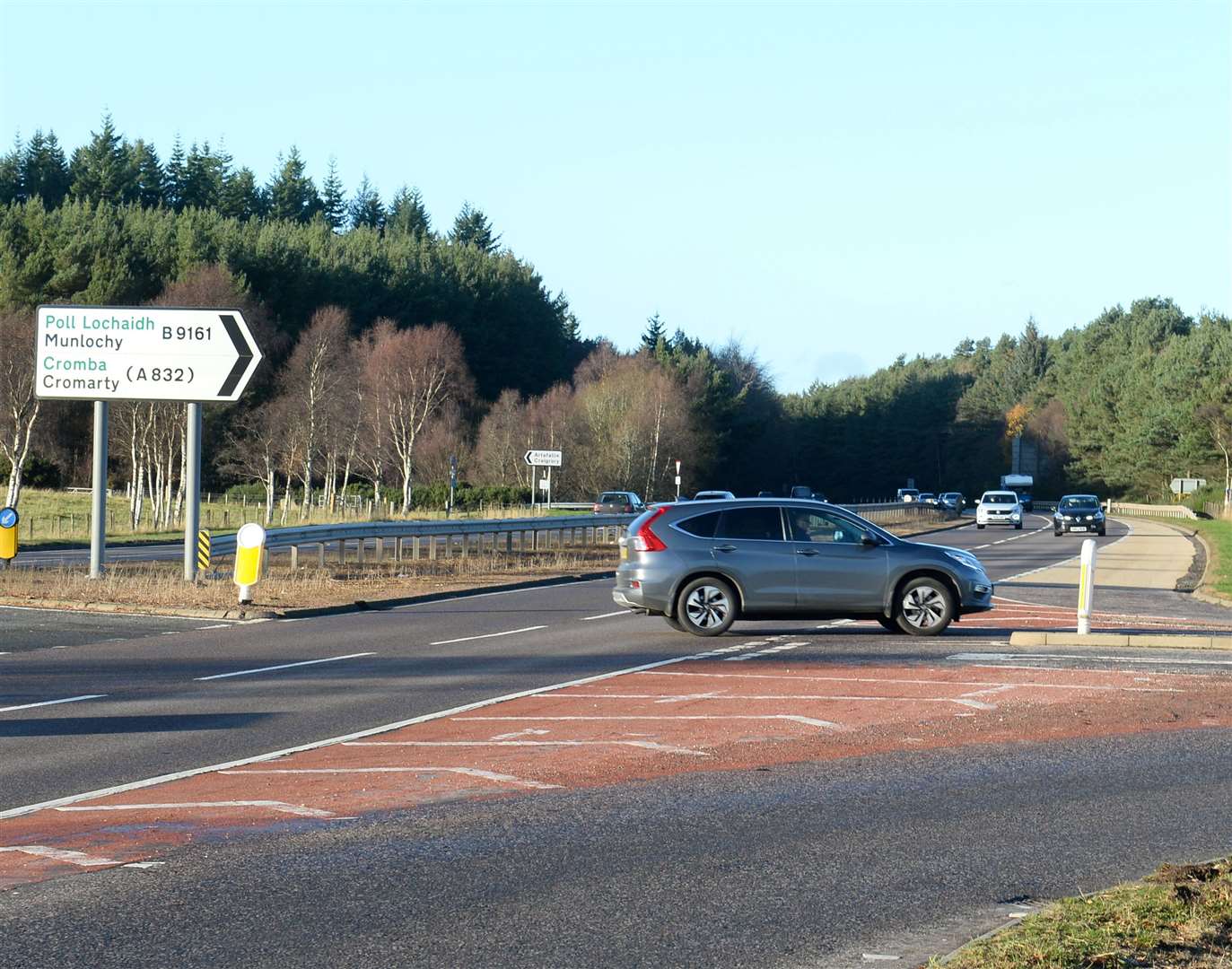 The Munlochy junction on the A9.