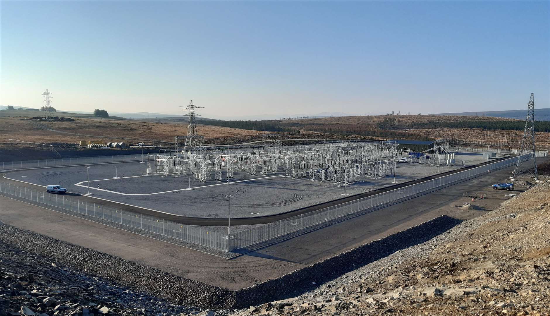 SSEN Transmission along with contractors Balfour Beatty and Wood Group have been working to construct the new Dalchork Substation, 3km south of Lairg, since 2019.