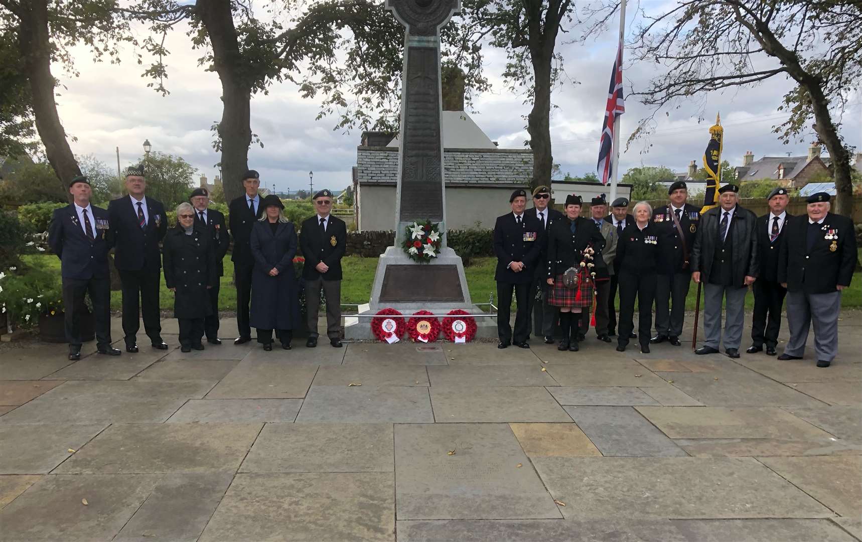 RBLS Golspie branch secretary Kenny McAulay said: “Veterans and their families gathered to say farewell to our Commander in Chief, the “Boss”.