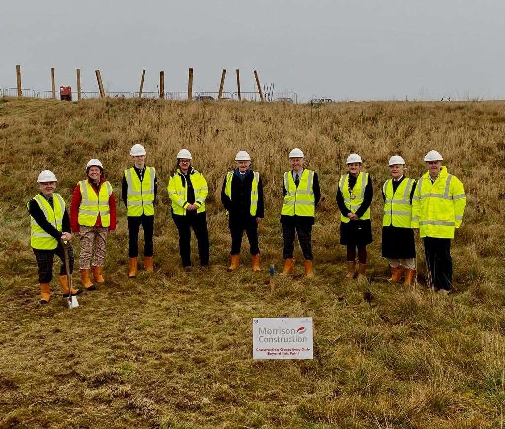 Royal Dornoch Golf Club's groundbreaking ceremony for the new clubhouse featured (from left) men’s captain Professor David Bell; ladies captain Wilma Murray; juniors captain Kieran Allan; Alison Muirhead, construction director with Morrison Construction; Mike Ross, the club’s project director; Alan Ramsey, club president; Cath MacAngus, chairperson of Dornoch and District Community Council; and immediate past chairperson Paddy Murray; and Donald McLachlan, managing director with Morrison Construction. Picture: Matthew Harris