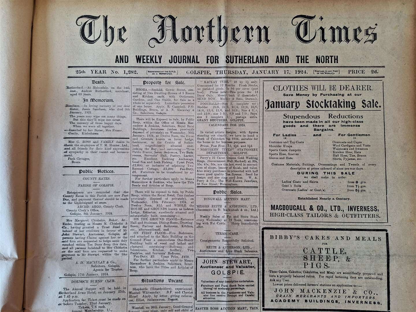 The edition of January 17, 1924.