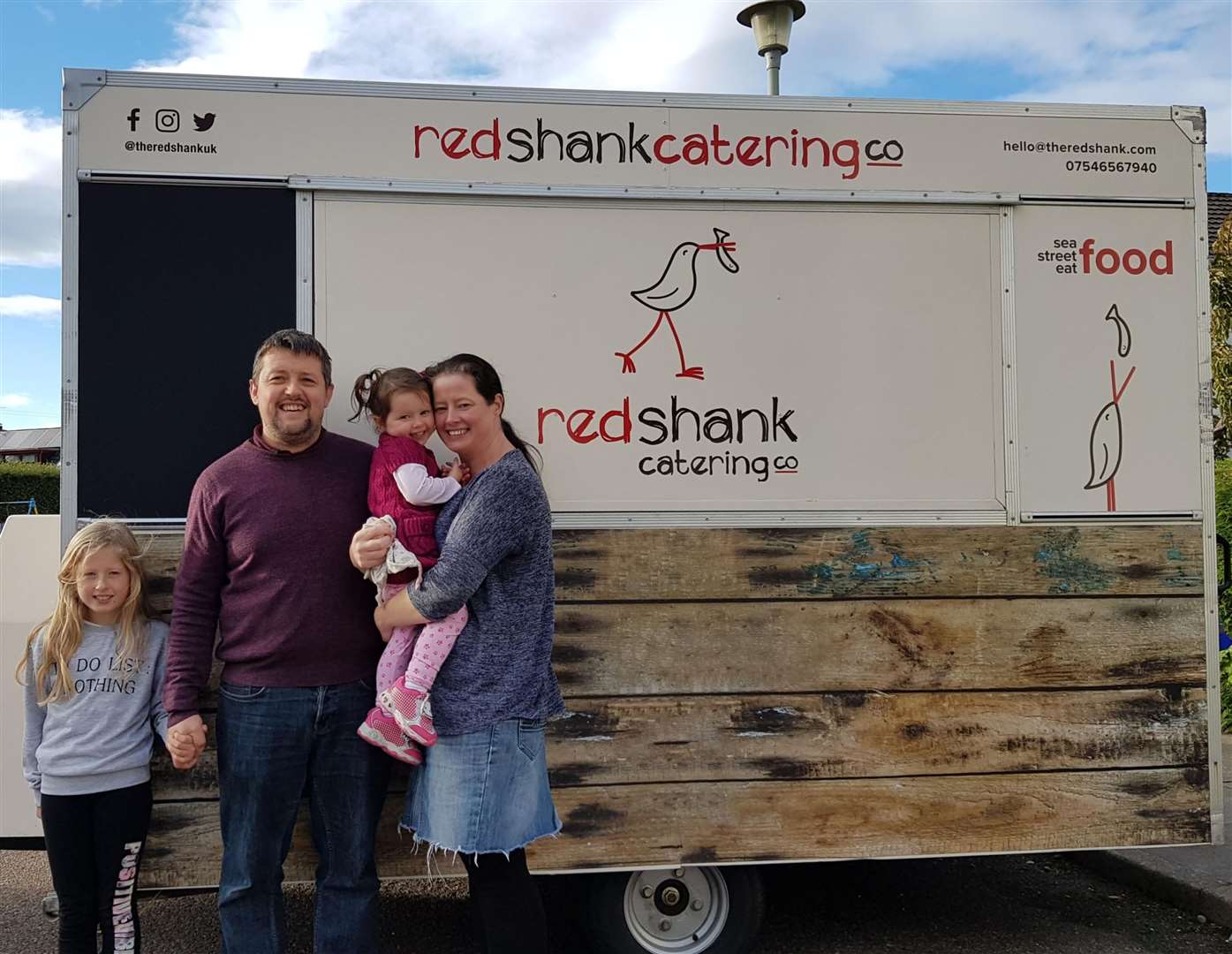 Redshank owner Jamie Ross with his family.
