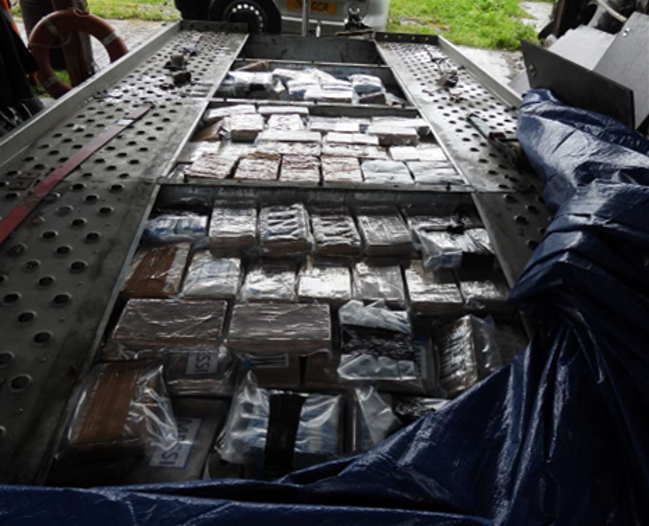 Drugs smuggled into the UK in a trailer which had been converted to include a hide so drugs could be stored in it (NWROCU)