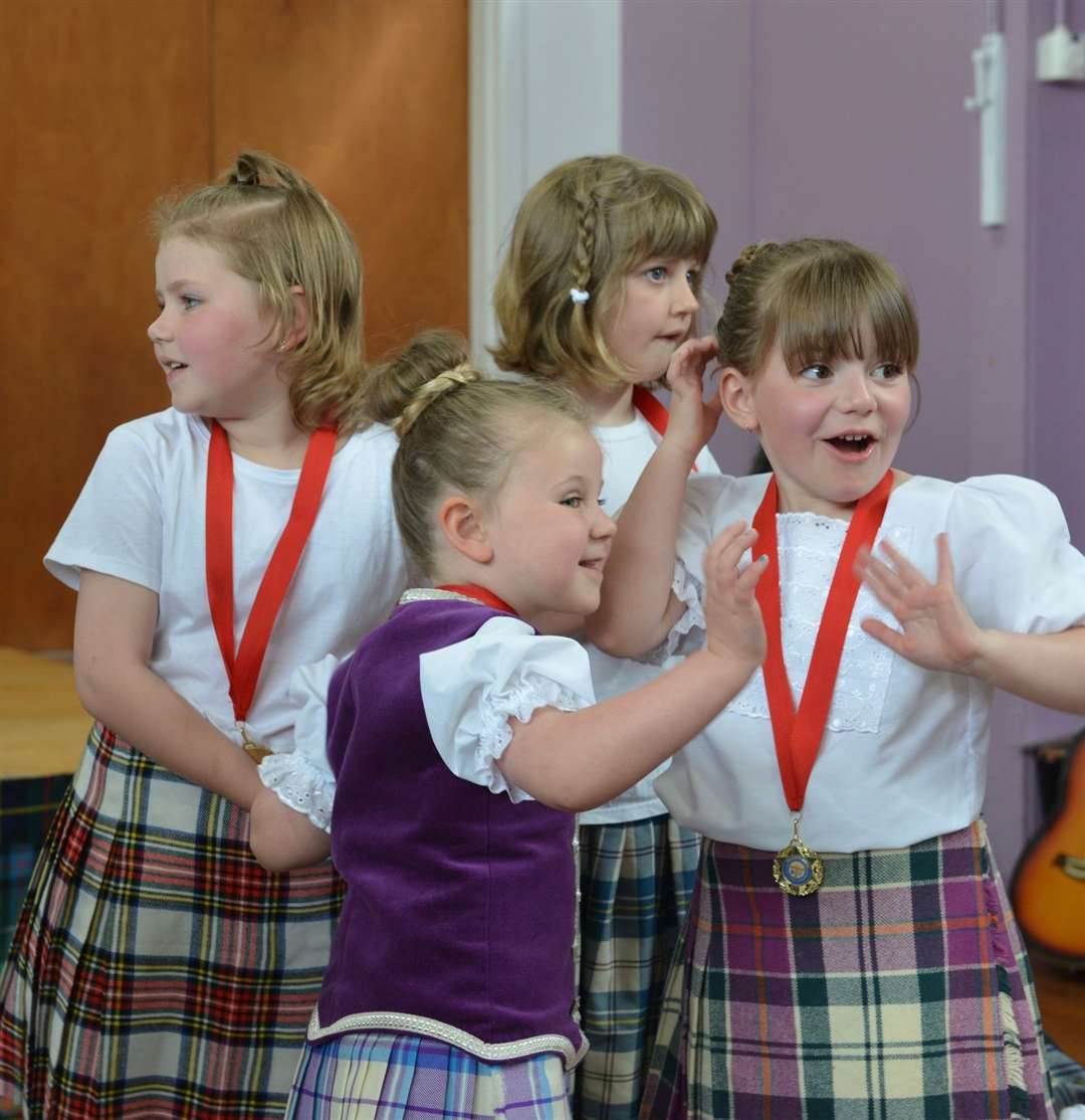 Excited performers were looking their best in kilts and crisp white shirts. Picture: Jim A Johnston