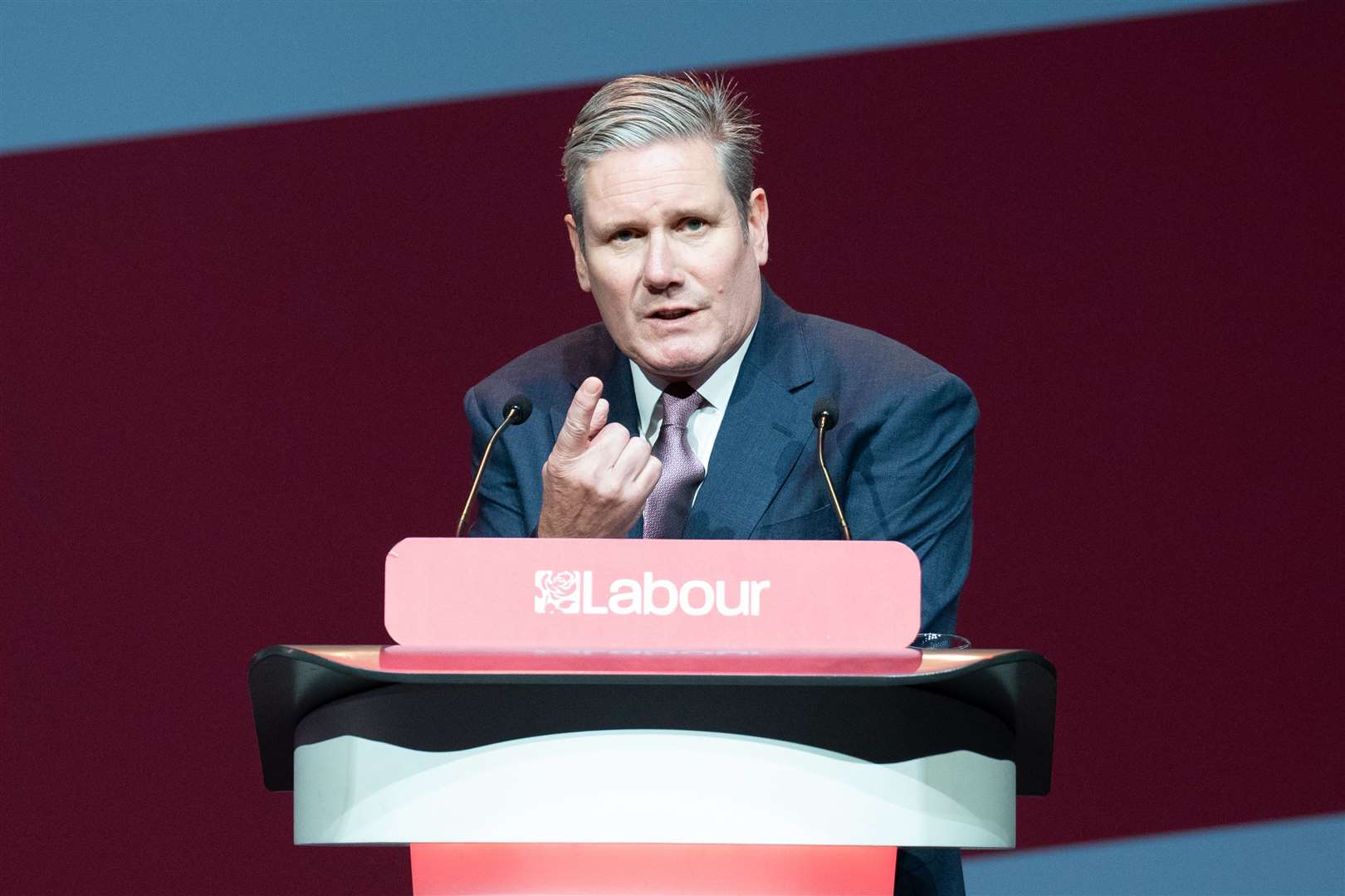 Party leader Sir Keir Starmer addresses the Labour Party Women’s Conference 2023 in Liverpool (Stefan Rousseau/PA)