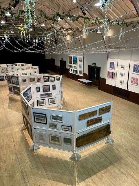 The scene is set for the eagerly anticipated art fair at Strathpeffer Pavilion.