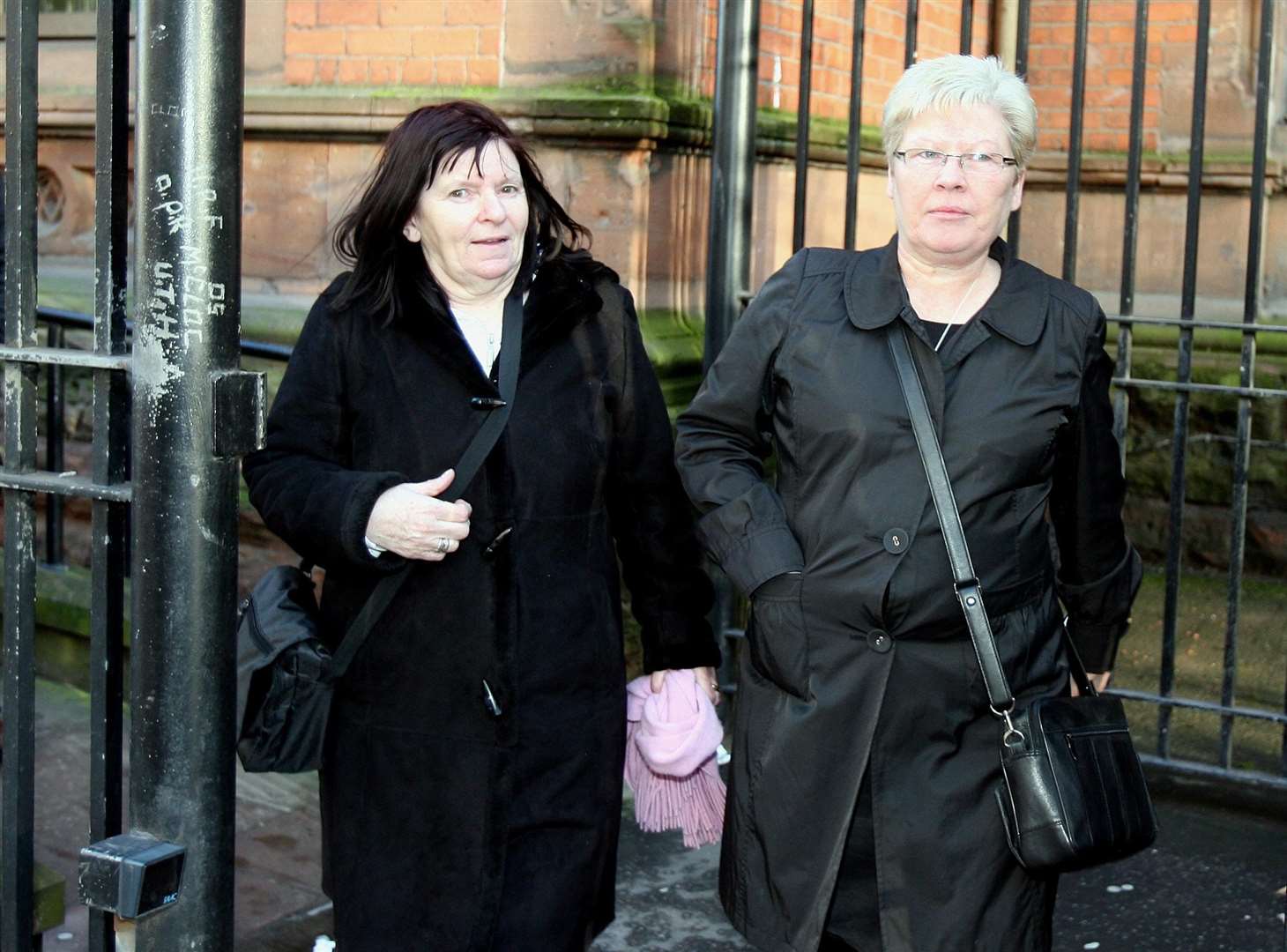 Teresa Jordan (left) with Marie Cush, a Sinn Fein councillor (PA)