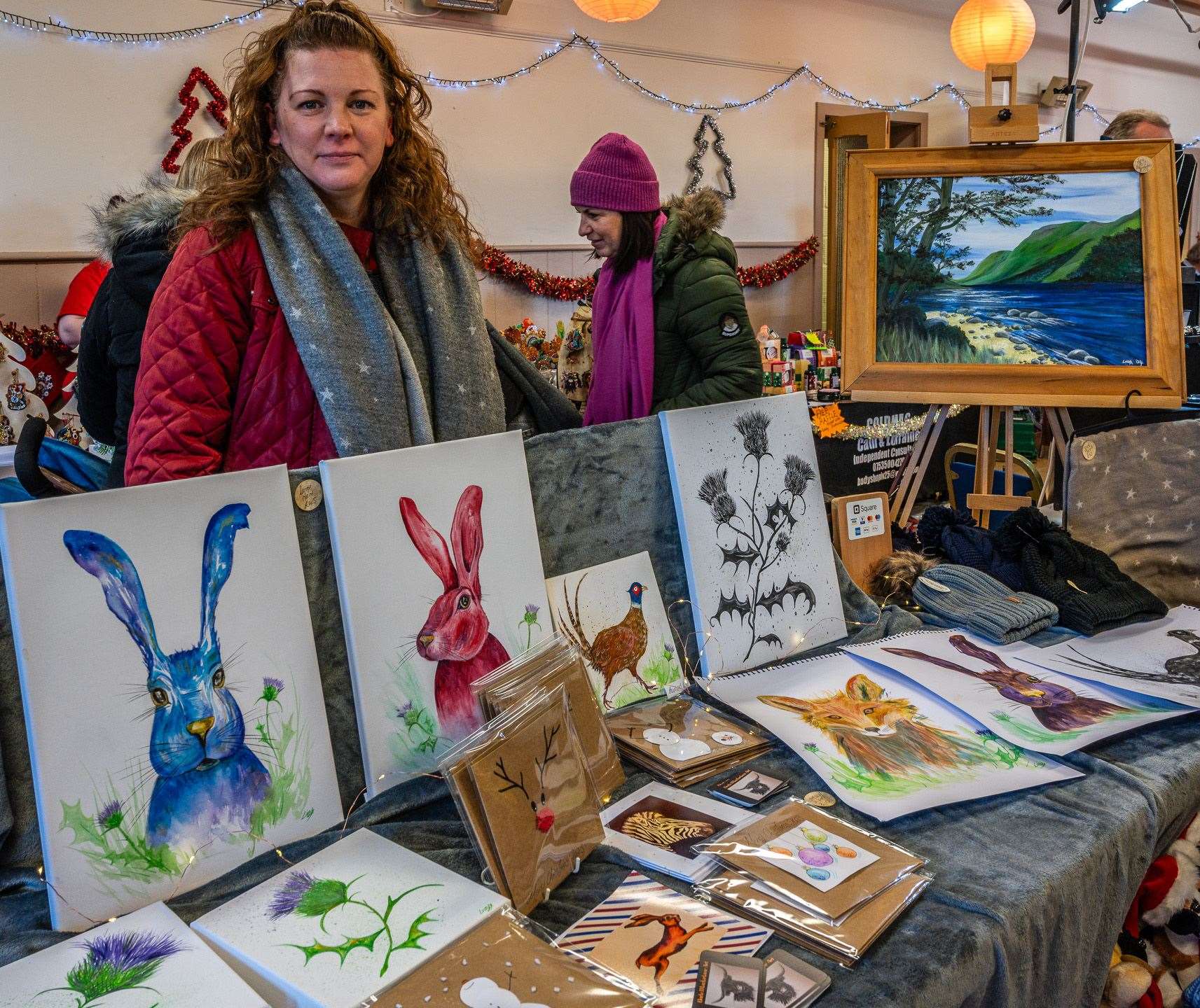Tain artist Linda Macfarlane showcased her work at Dornoch's St Andrew's Fair. Picture:Andy Kirby