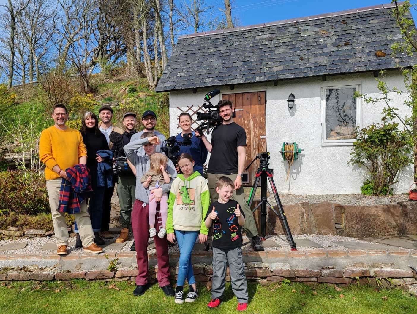 Kayleigh and Jamie Macleod said the BBC crew from Escape to the Country were 'fantastic'. Picture: Kayleigh Macleod