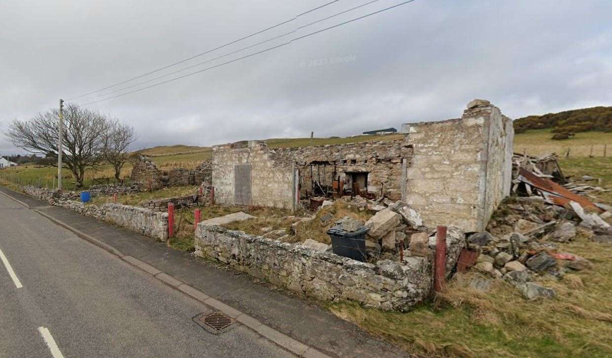 The derelict site at Sangomore sites approximately 100 metres away from the current operating centre of the Durness Bus. Picture: Google Maps