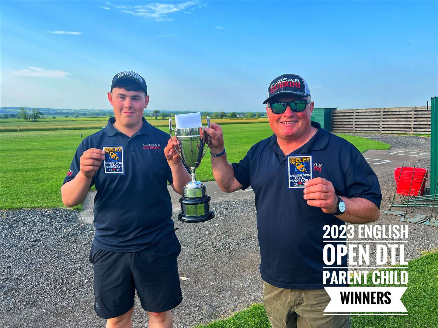 Marcus and Hamish Munro were thrilled to win the prestigious parent and child competition at the English Open DTL shooting tournament.
