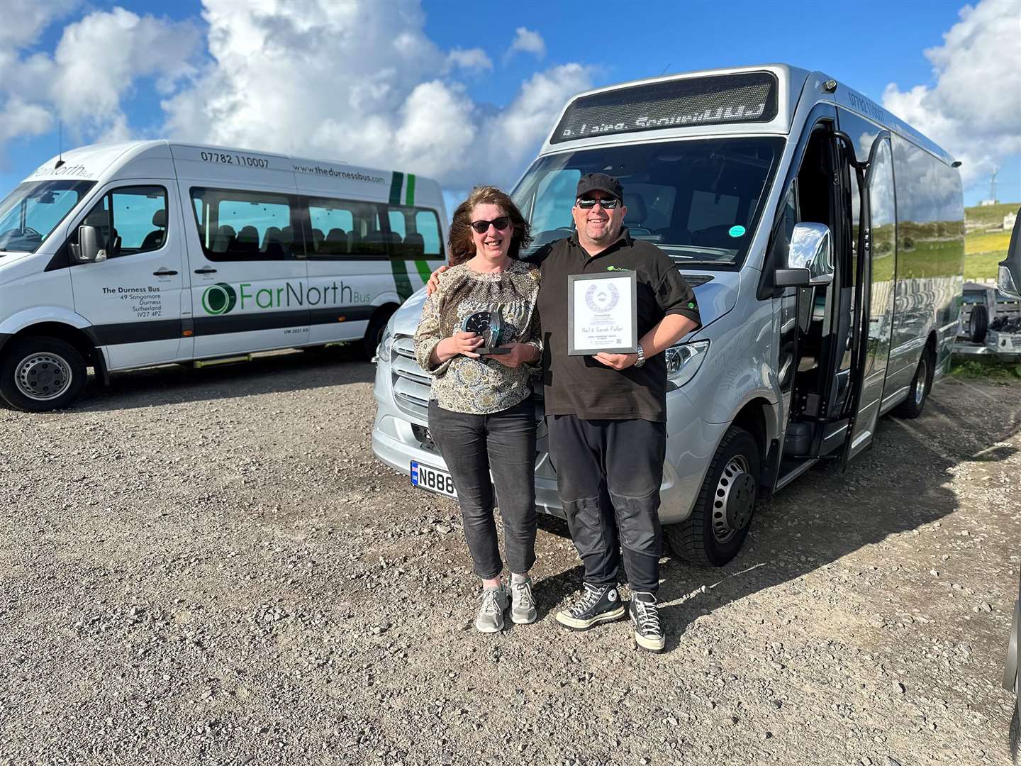 Neil and Sarah Fuller of Durness Bus.