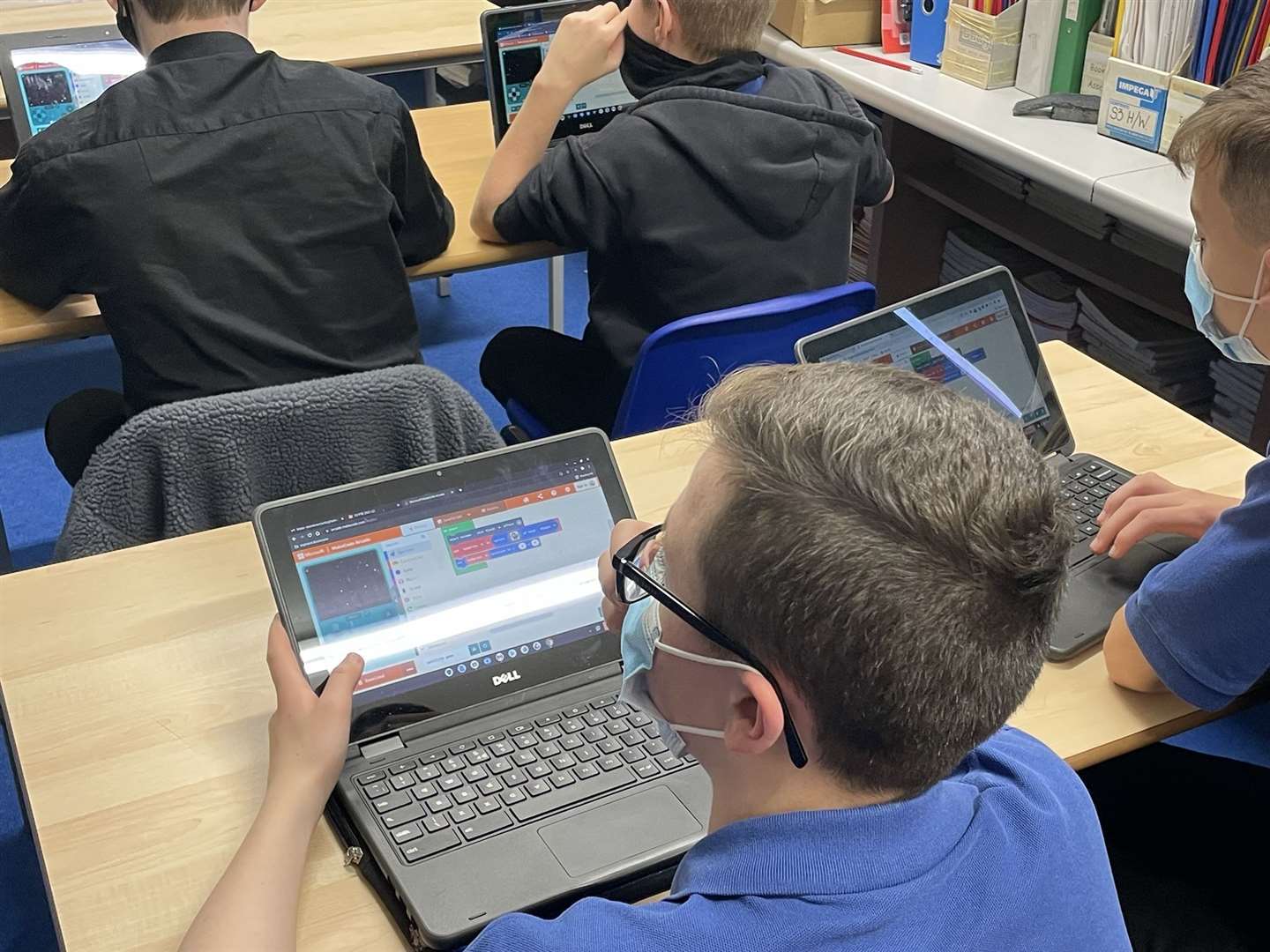The three monthly sessions enabled pupils to delve more deeply into coding and game design.