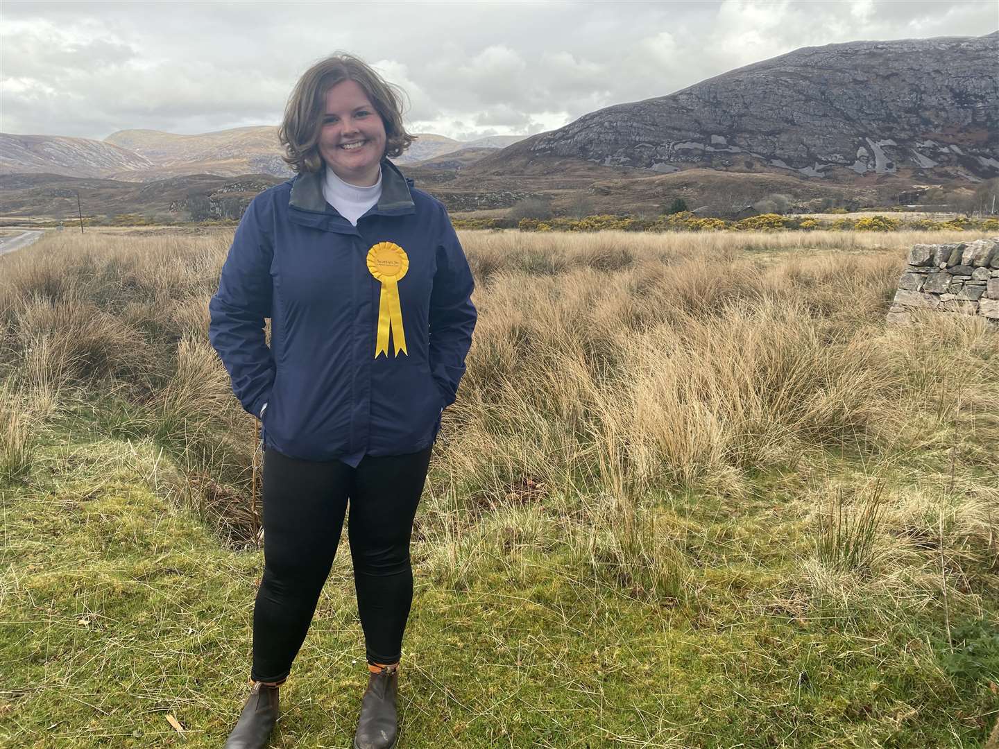 Molly Nolan on the campaign trail in north west Sutherland on Friday.