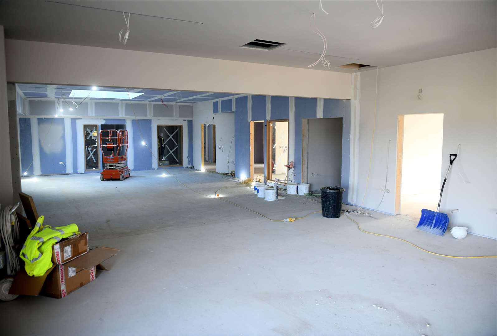 The interior of the Haven Centre starts to take shape.