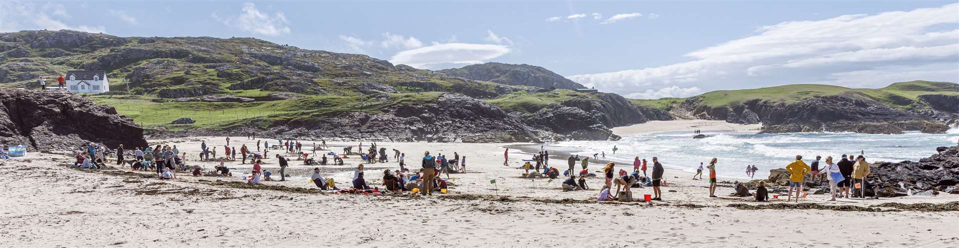 There were more than 200 people on Clachtoll beach and some 52 entries. Picture: Steve Brooks