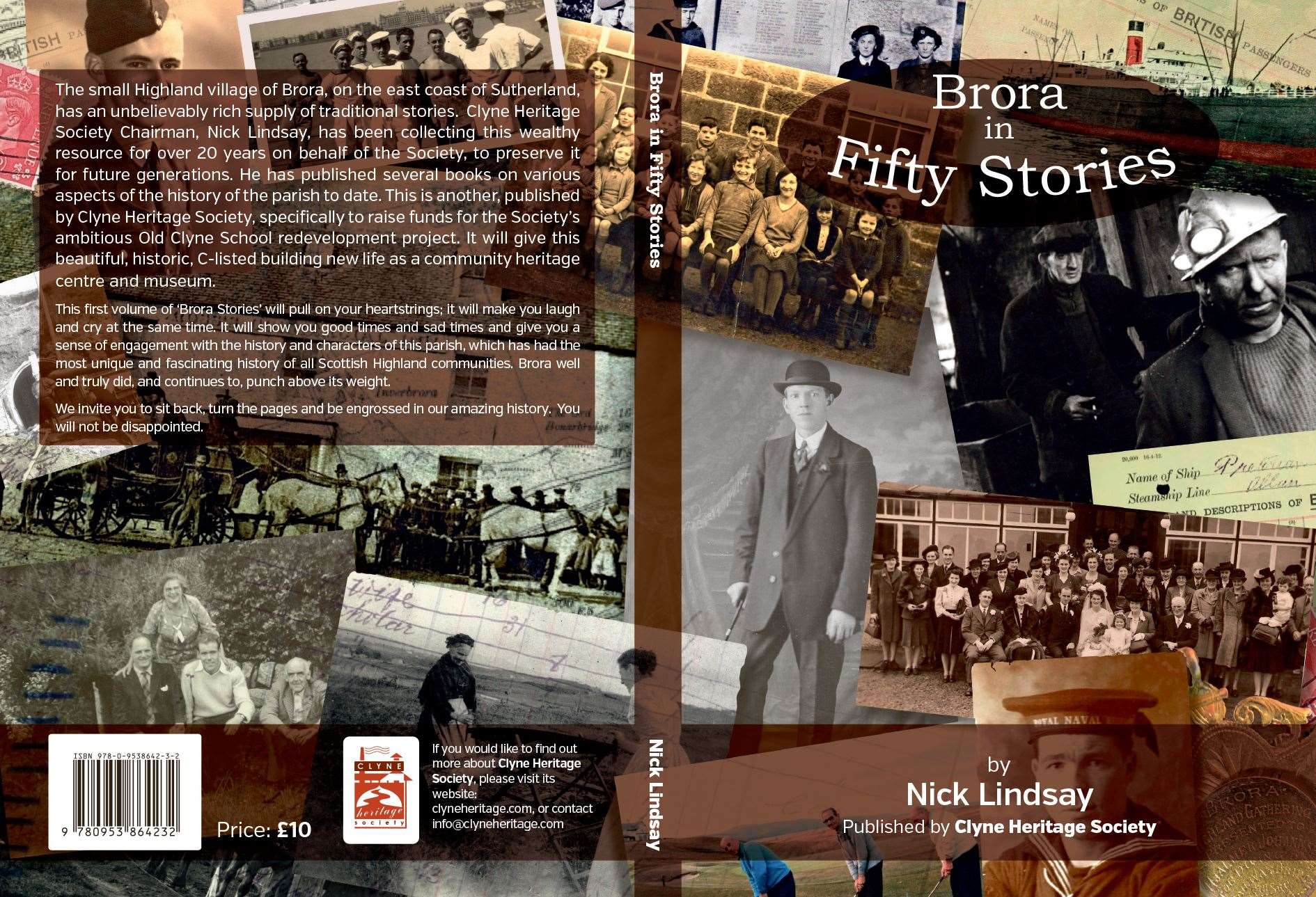 The front and back cover of Brora in Fifty Stories, which has been published by Clyne Heritage Society (www.clyneheritage.com).