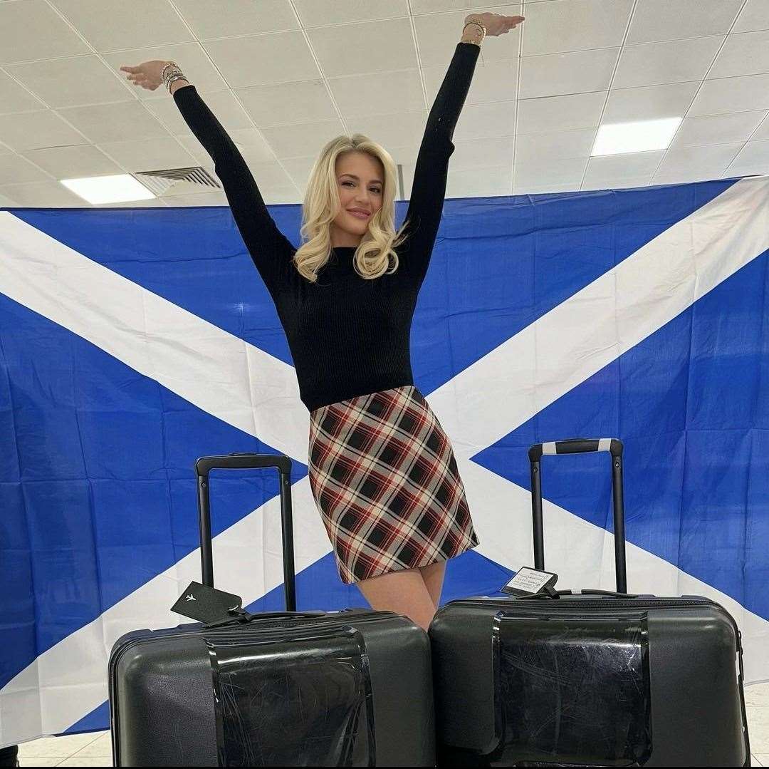 Miss Scotland leaving Inverness for India to take part in this year's Miss World.