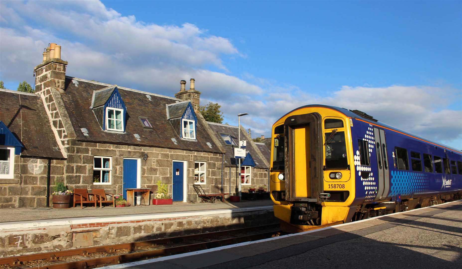 A ScotRail train arriving at Rogart station. The company is restoring its full summer timetable this week. Picture: Alan Hendry