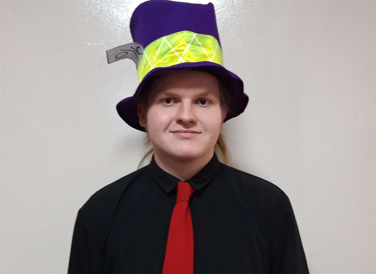 Fergus Rickaby, Brora, plays the Mad Hatter.
