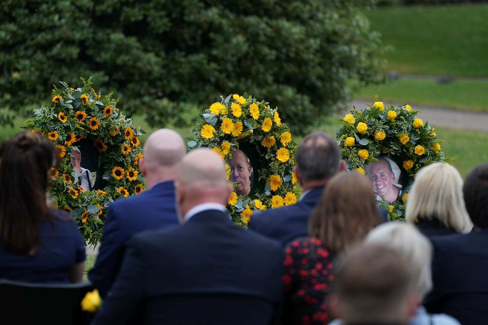 Hundreds watched on as a number of speeches were made (Steve Parsons/PA)