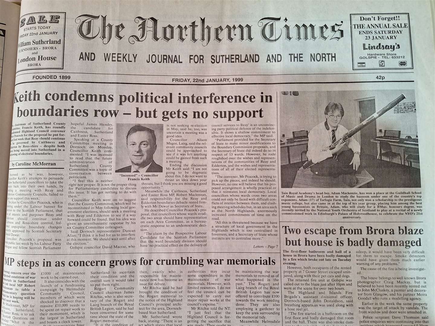 The edition of January 22, 1999.