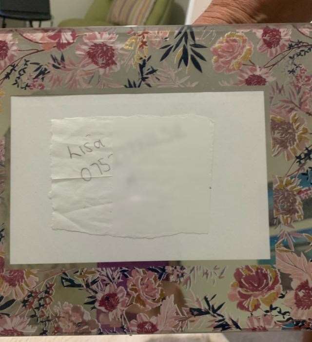 Lisa wrote her number for Jamie on a sick bag on the plane (Tui/PA)