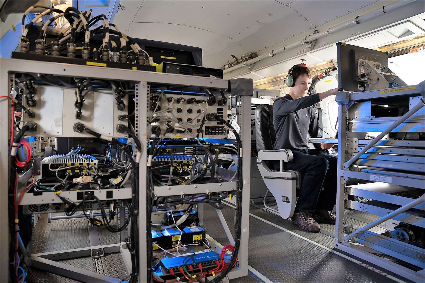 Some of the instrumentation within the aircraft. Picture: National Centre for Atmospheric Science