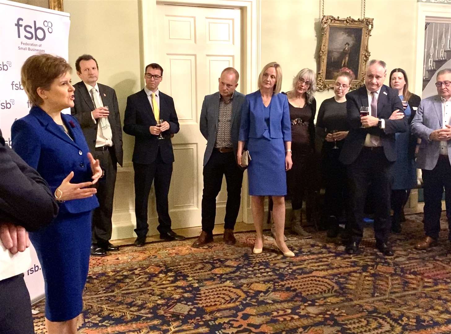 First Minister Nicola Sturgeon meeting Scottish winners of the FSB Celebrating Small Business Awards.