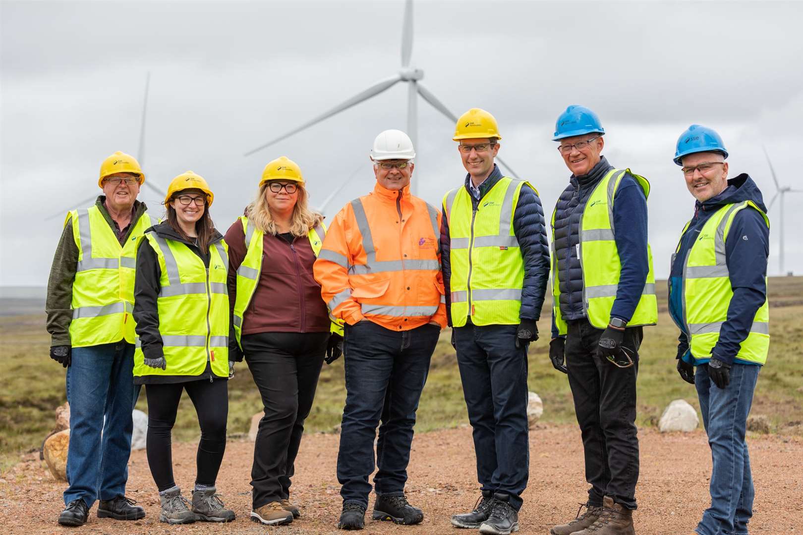 Representatives from SSE Renewables were joined by Highland councillors and delegates from Thurso Community Development Trust and Gro For Good, Tain. Photo: SSE