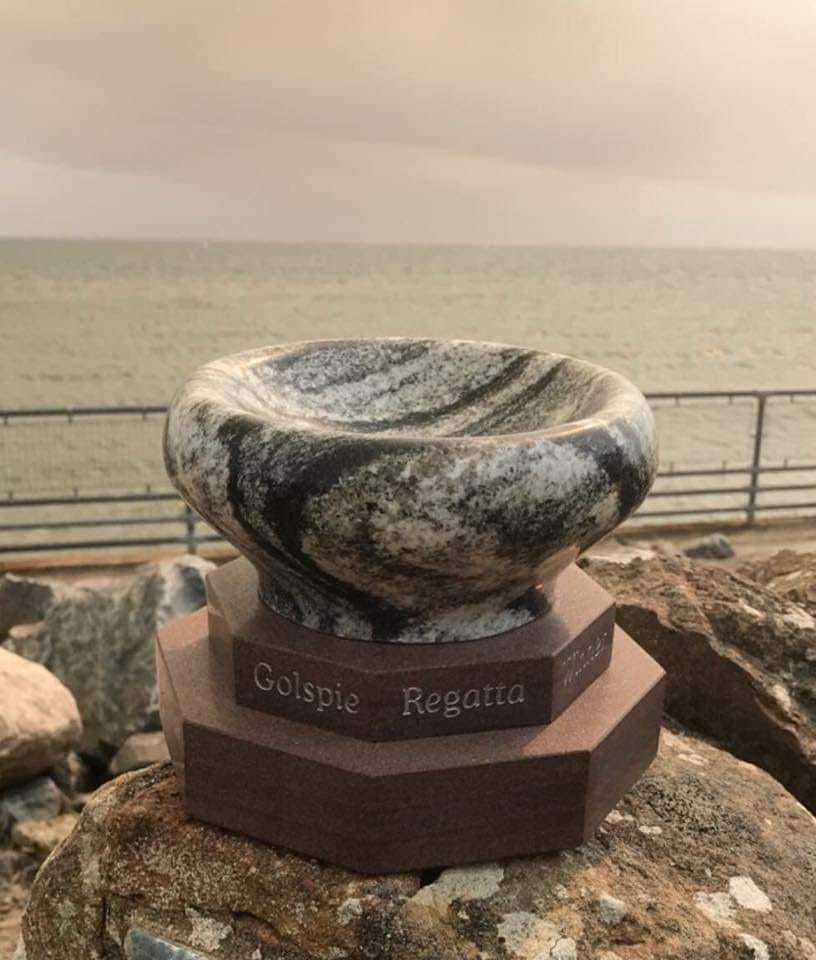 The Campbell Port trophy is awarded at Golspie Rowing Club's annual regatta to the competing club with the most points.