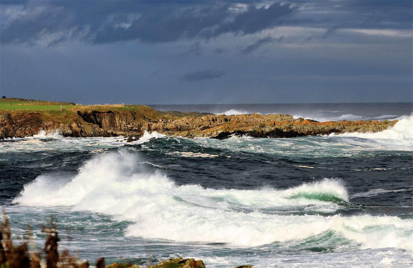 Windy weather in Wick Bay which was forecast by Met Office on Friday last week. Picture: Alan Hendry