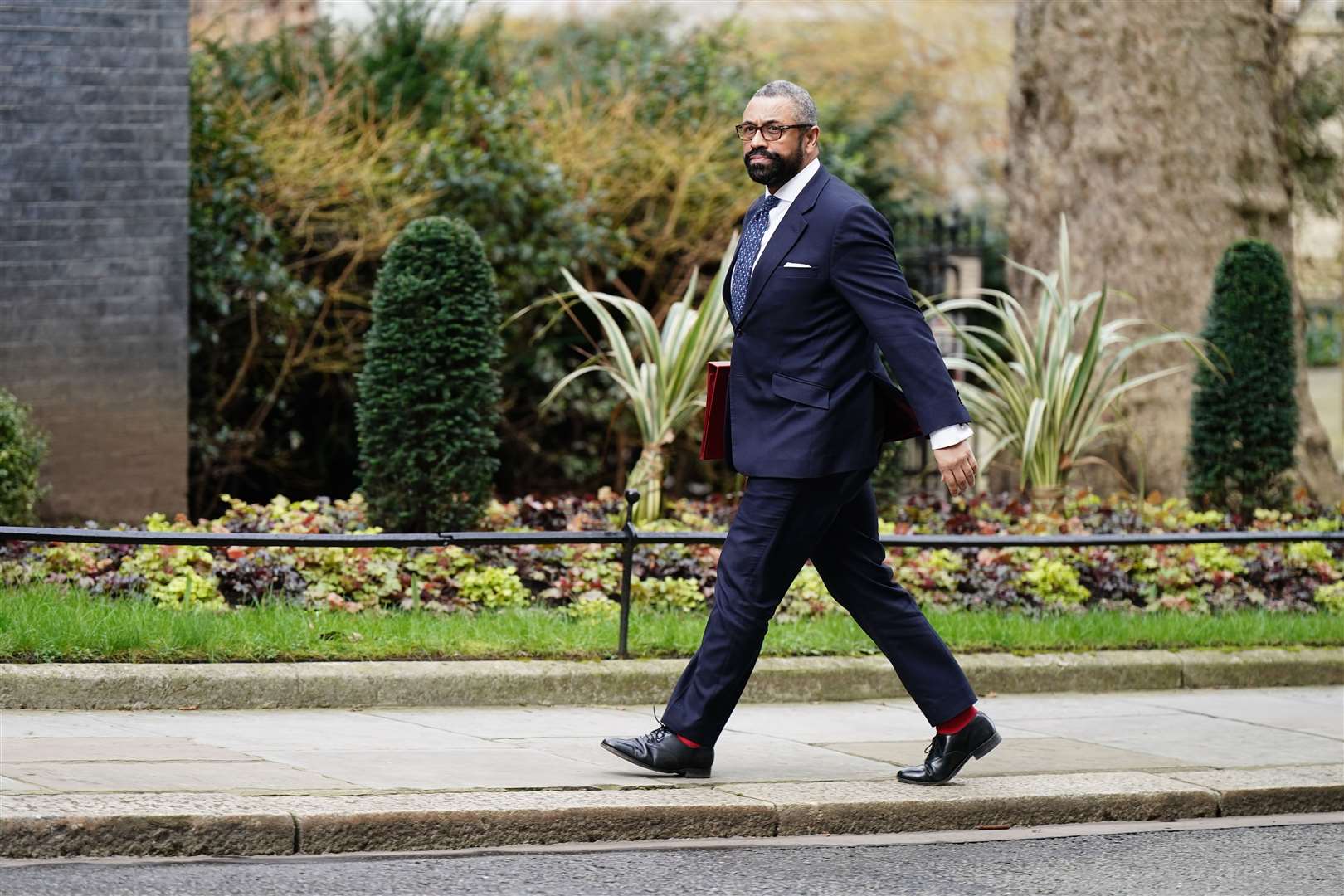 Home Secretary James Cleverly arriving in Downing Street, London, for a Cabinet meeting (Aaron Chown/PA)