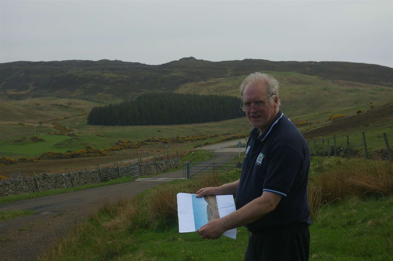 Pete Malone below his house in Armadale, which would be the closest to the proposed new wind farm.