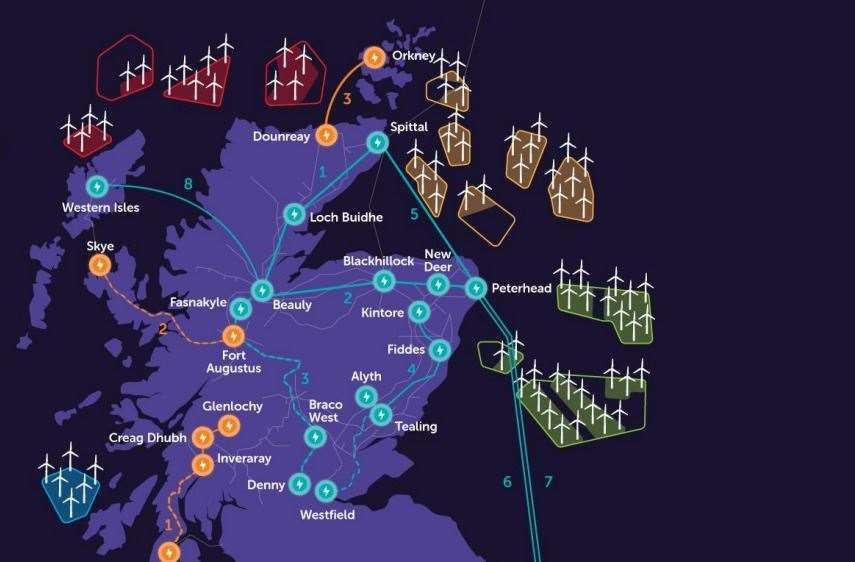 Main north of Scotland electricity transmission network 2030. Source: SSEN