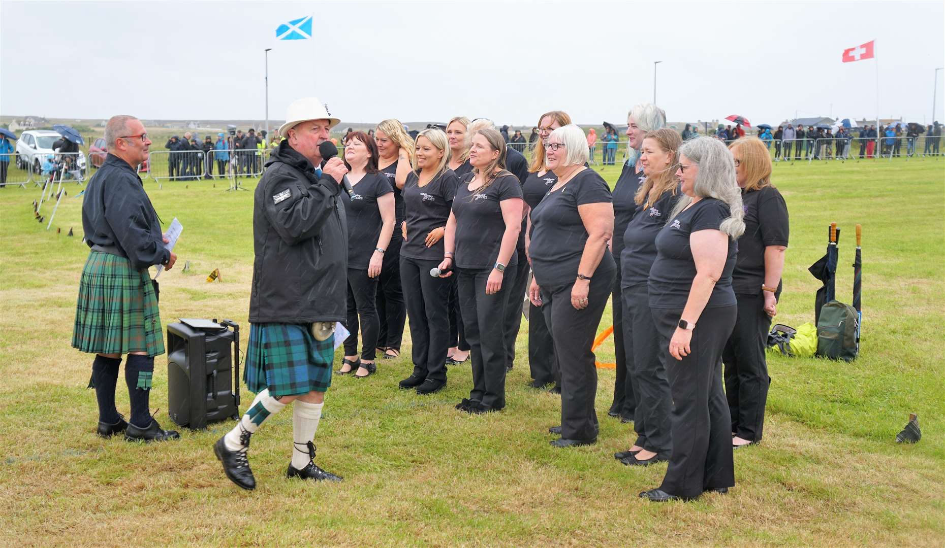 Inverness Military Wives Choirs sing for the prince. Picture: DGS