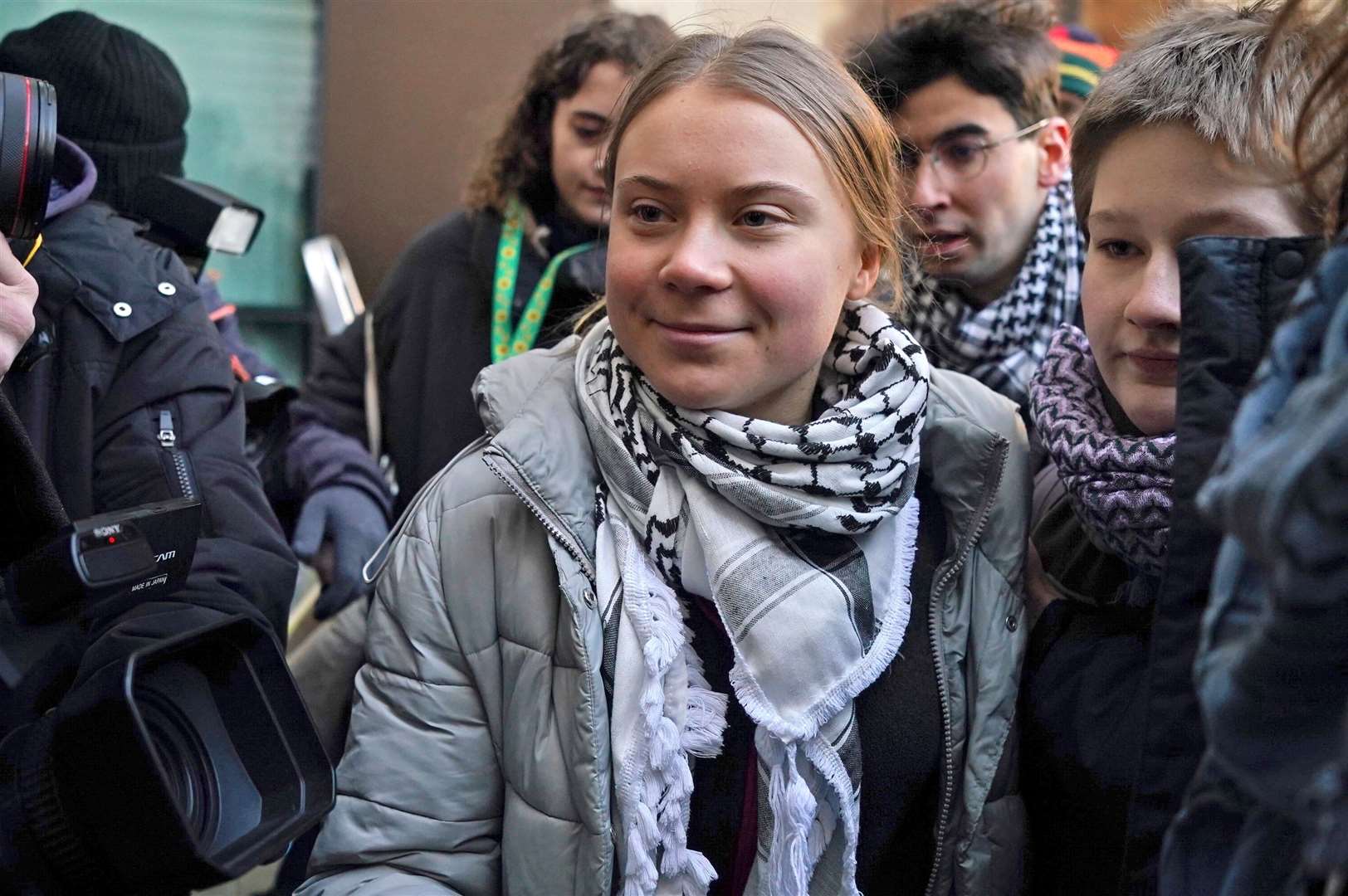 Greta Thunberg is charged, along with four other activists, with a public order offence during a protest in central London last year (Jordan Pettitt/PA)