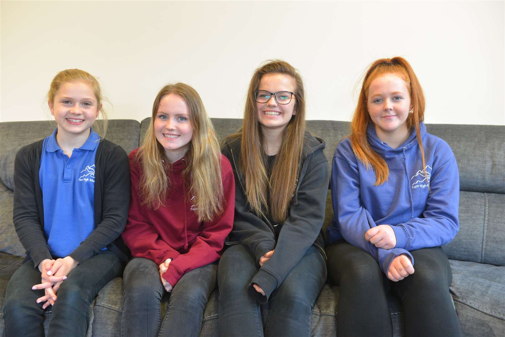 From left, Farr High School’s top scoring S5 pupils – Alex Mackay, Portskerra, who hopes to study medicine; Lauren Mowatt, Portskerra, who is unsure of her future destination though it may include music; Mollie O’Brien, Melvich, who may aim for golf management and Erin Gunn, who is considering primary teaching.