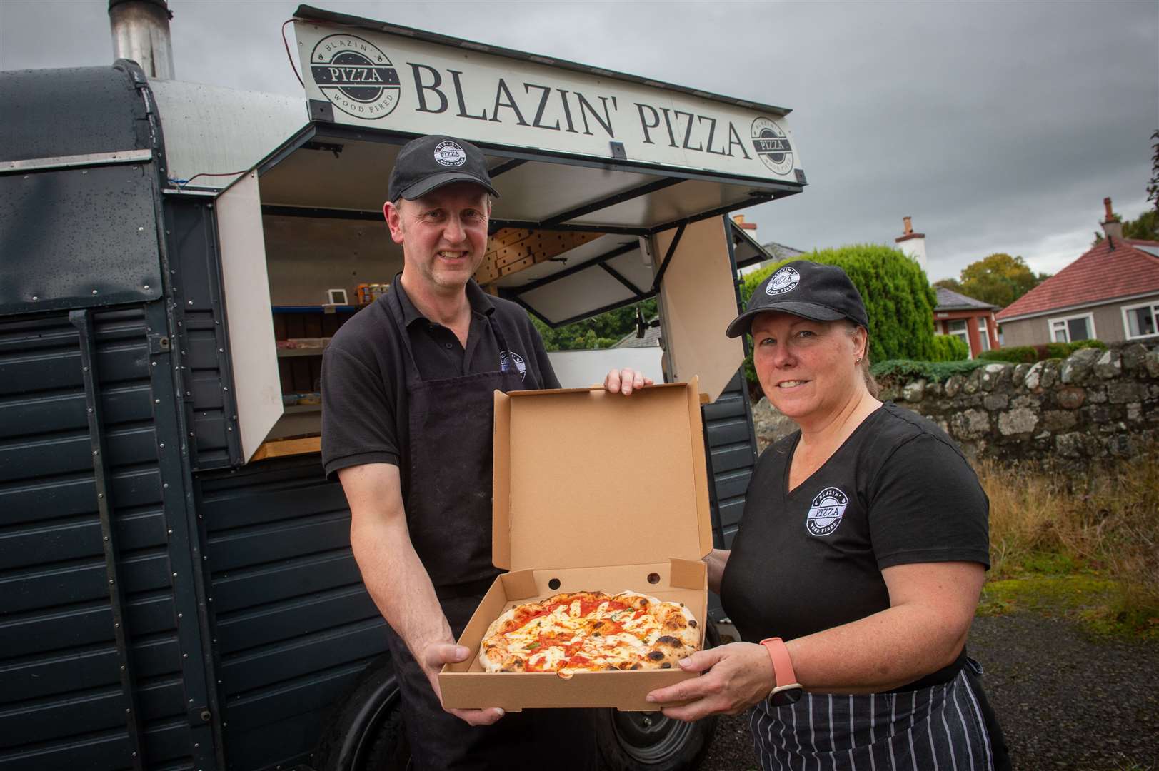 Alistair and Julie Adams set up a mobile pizza business during the lockdown called Blazin Pizza ...Picture: Callum Mackay..