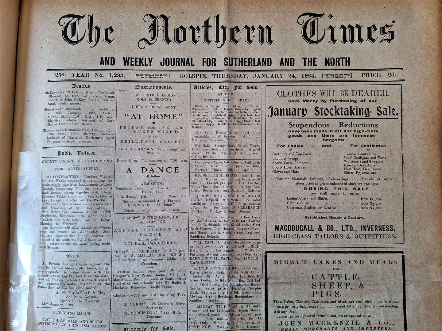 The edition of January 24, 1924.