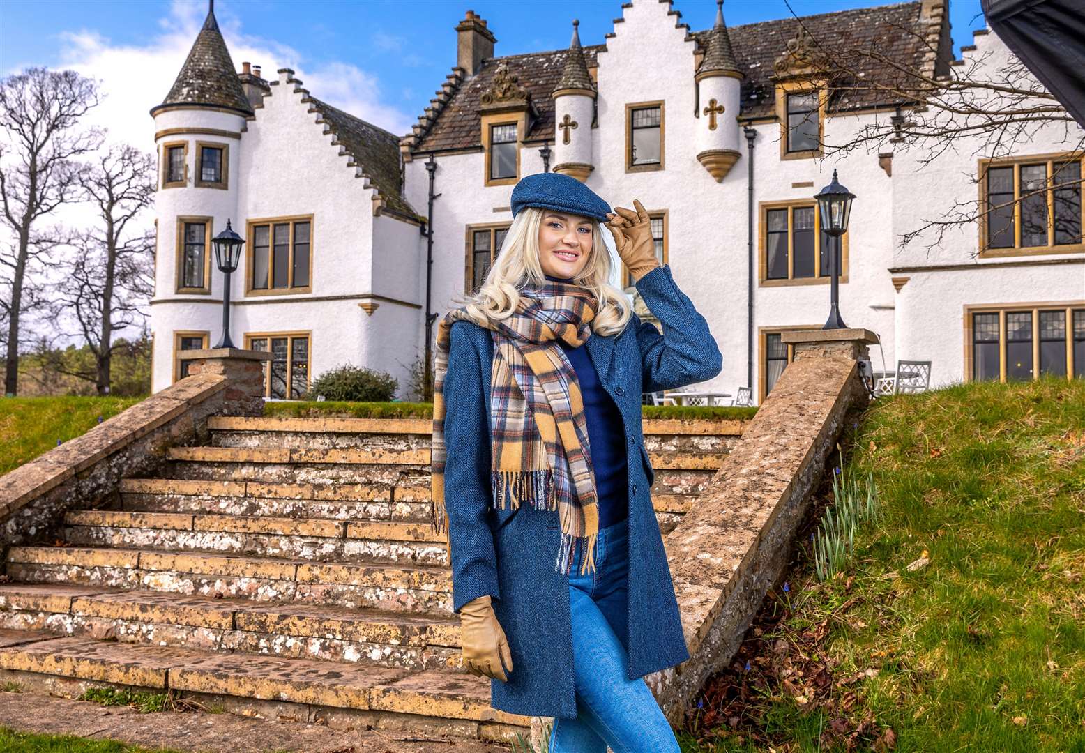 Chelsie Allison during her photoshoot at Kincraig Castle Hotel. Picture: Andy Barr Photography