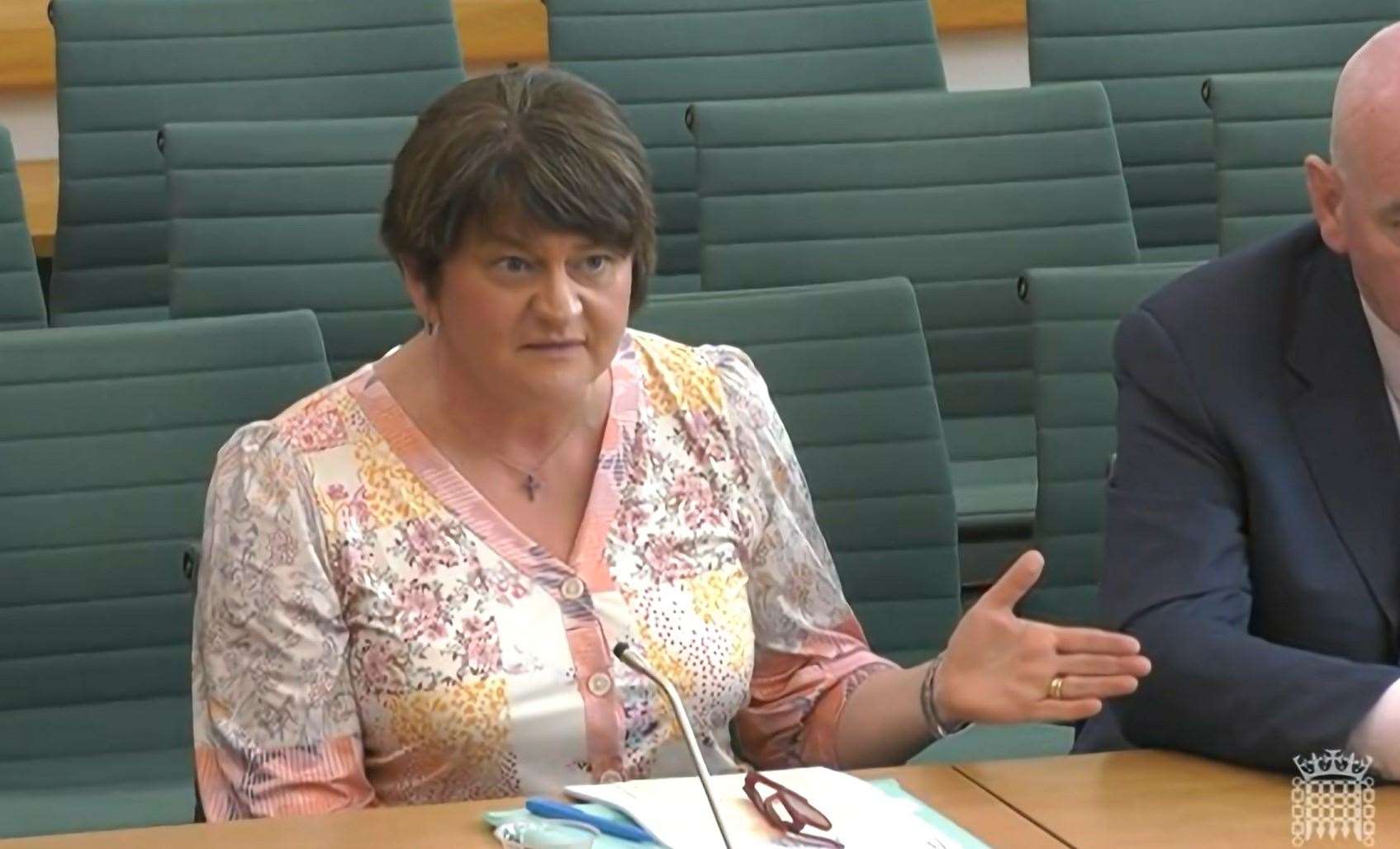 Dame Arlene Foster was giving evidence to the Northern Ireland Affairs Committee (House of Commons/UK Parliament/PA)