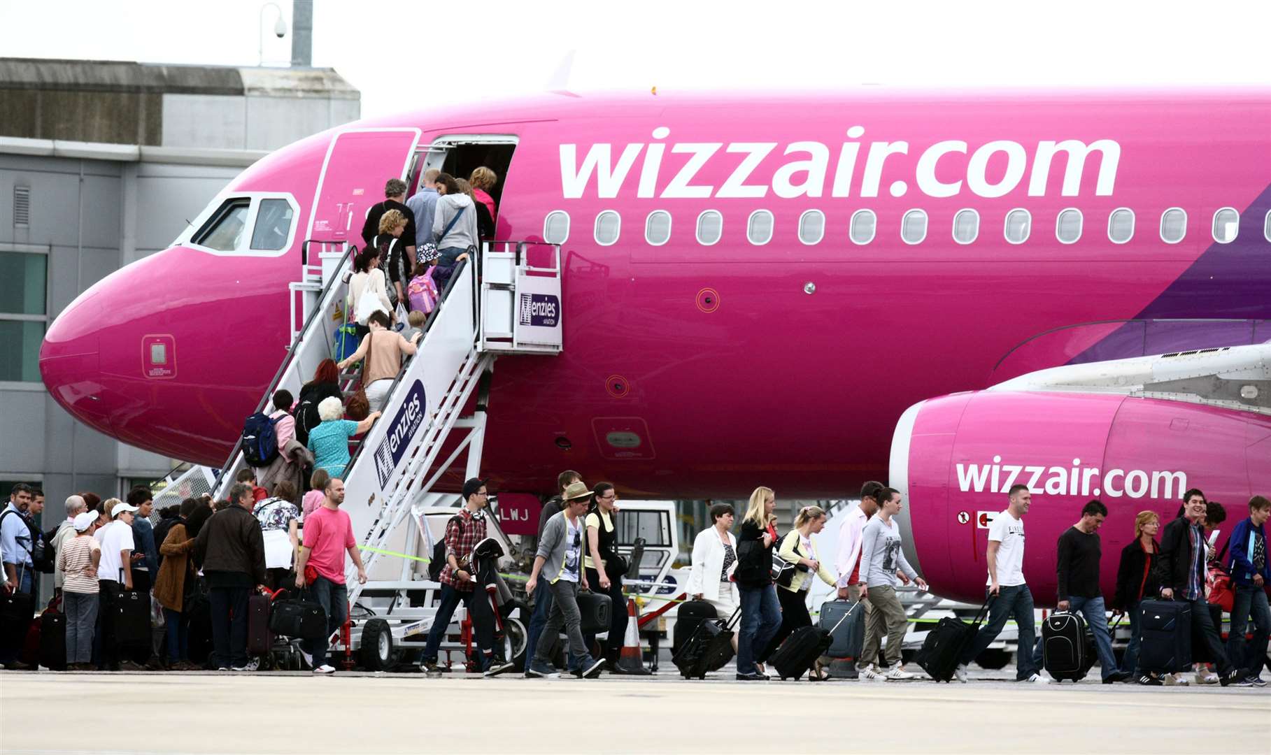 Wizz Air said it flew 14% more passengers year-on-year last month (Steve Parsons/PA)