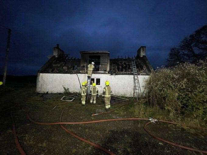 Invergordon Fire Station said the property was a total loss despite the best efforts of crews. Picture: Invergordon Fire Station