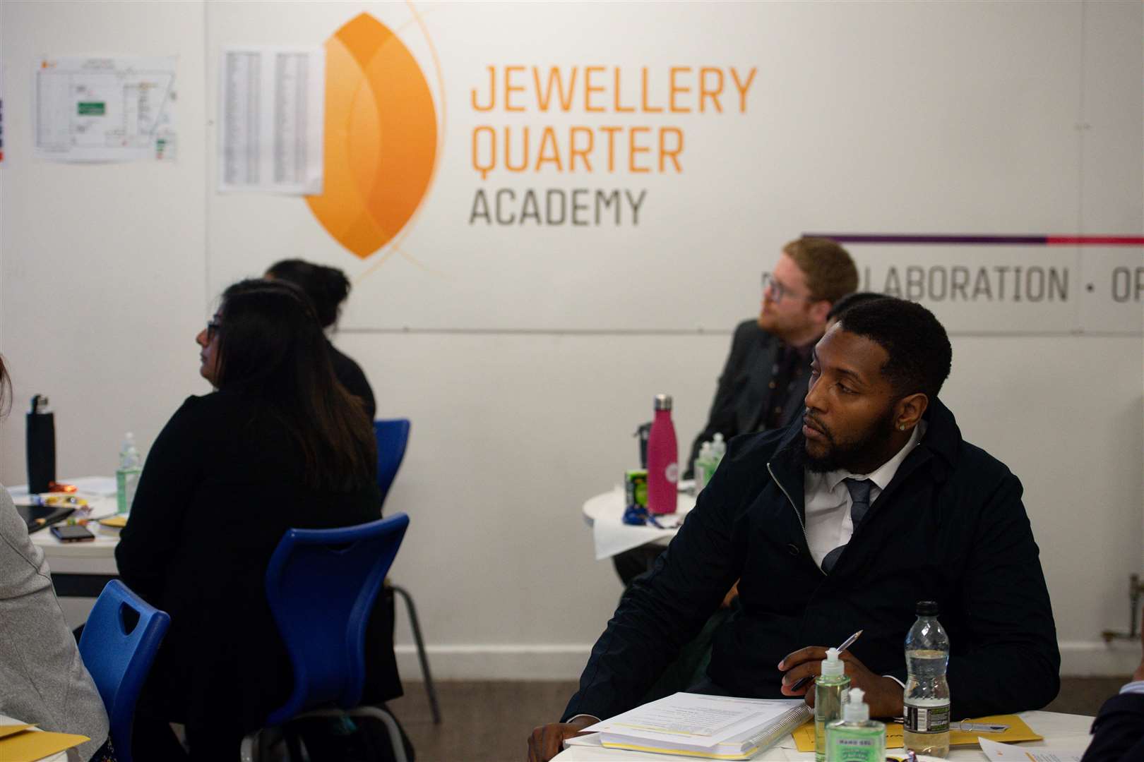 Teacher training takes place at the Jewellery Quarter Academy in Birmingham, ahead of the return of students later in the week (Jacob King/PA)
